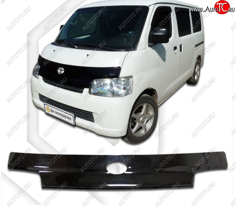 2 199 р. Дефлектор капота CA-Plastiс Toyota LiteAce S400 (2008-2020) (Classic черный, Без надписи)  с доставкой в г. Кемерово