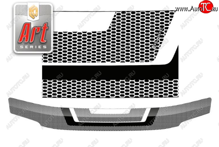 2 299 р. Дефлектор капота (R40G, R50G) CA-Plastiс  Toyota LiteAce  Noah (1996-2001) (Серия Art черная)  с доставкой в г. Кемерово
