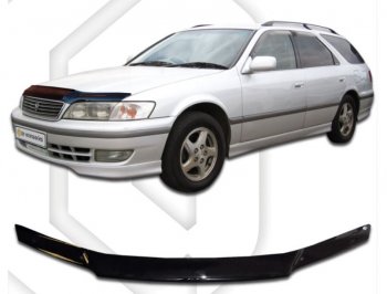 1 999 р. Дефлектор капота CA-Plastiс Toyota Mark 2 Qualis седан (1997-2002) (серия Classic черный, Без надписи)  с доставкой в г. Кемерово. Увеличить фотографию 2