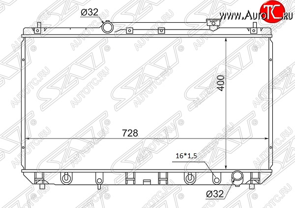 5 749 р. Радиатор двигателя SAT (пластинчатый, 2.2, МКПП/АКПП) Toyota Mark 2 Qualis седан (1997-2002) с доставкой в г. Кемерово Увеличить фотографию 1 5 749 р. Радиатор двигателя SAT (пластинчатый, 2.2, МКПП/АКПП) Toyota Mark 2 Qualis седан (1997-2002) с доставкой в г. Кемерово