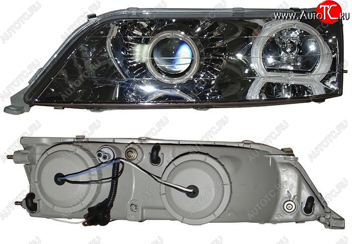 5 849 р. Левая фара SAT (линза, диод, Евросвет)) Toyota Mark 2 X100 седан (1996-2000)  с доставкой в г. Кемерово