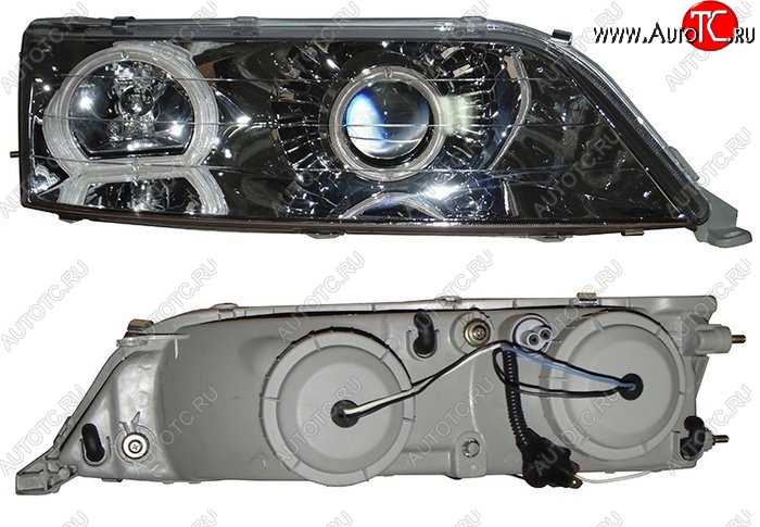 2 659 р. Правая фара SAT (диод/линза) Toyota Mark 2 X100 седан (1996-2000)  с доставкой в г. Кемерово