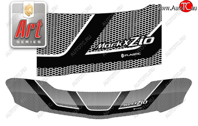 2 559 р. Дефлектор капота CA-Plastiс  Toyota Mark X ZIO  NA10 (2007-2011) дорестайлинг (Серия Art белая)  с доставкой в г. Кемерово