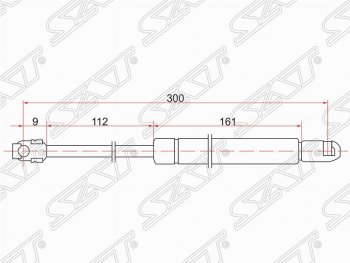 669 р. Упор багажника крышки багажника SAT Toyota Mark 2 X90 седан (1992-1996)  с доставкой в г. Кемерово. Увеличить фотографию 1