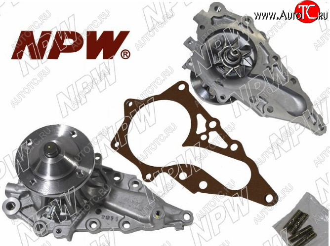 3 199 р. Помпа водяная NPW (2JZG#E, с прокладкой, Япония) Toyota Mark 2 X110 седан дорестайлинг (2000-2002)  с доставкой в г. Кемерово