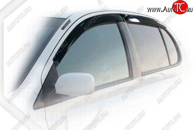 1 999 р. Дефлектора окон CA-Plastic Toyota Platz (1999-2002) (Classic полупрозрачный, Без хром.молдинга)  с доставкой в г. Кемерово
