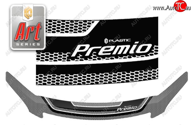 2 479 р. Дефлектор капота CA-Plastiс  Toyota Premio  T240 (2001-2007) дорестайлинг, рестайлинг (Серия Art графит)  с доставкой в г. Кемерово