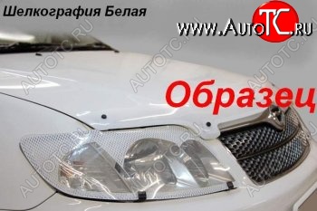 1 999 р. Защита фар CA-Plastic  Toyota Premio  T240 (2001-2007) дорестайлинг, рестайлинг (Шелкография белая)  с доставкой в г. Кемерово