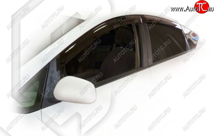 2 799 р. Дефлектора окон (левый руль) CA-Plastiс Toyota Prius XW20 дорестайлинг (2003-2005) (Classic полупрозрачный, Без хром.молдинга)  с доставкой в г. Кемерово