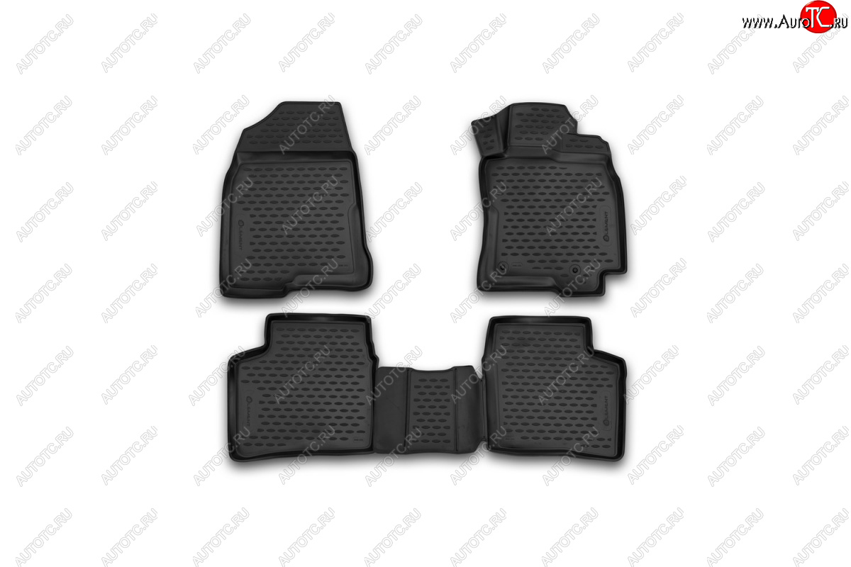 5 699 р. Комплект 3D ковриков салона Element (полиуретан, правый руль)  Toyota Prius  XW20 (2003-2011) дорестайлинг, рестайлинг (Черные)  с доставкой в г. Кемерово