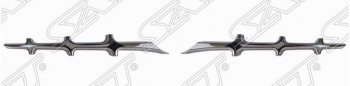 Декоративные элементы решетки радиатора SAT Toyota Prius  XW30 (2009-2011) дорестайлинг (Хром)