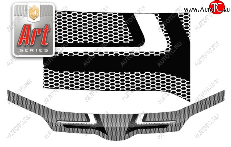 2 559 р. Дефлектор капота CA-Plastiс  Toyota Probox  рестайлинг (2014-2025) (Серия Art серебро)  с доставкой в г. Кемерово