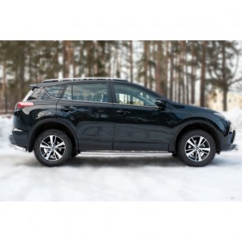22 949 р. Пороги труба d42 с листом (Лист алюм,проф.сталь)(v2) SLITKOFF  Toyota RAV4  XA40 (2015-2019) 5 дв. рестайлинг  с доставкой в г. Кемерово. Увеличить фотографию 3