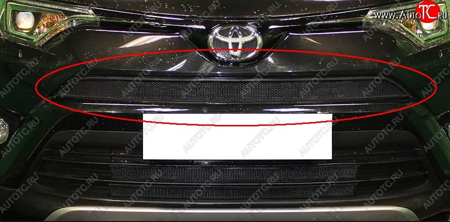 1 469 р. Сетка в решетку радиатора Russtal Toyota RAV4 XA40 5 дв. рестайлинг (2015-2019) (черная)  с доставкой в г. Кемерово