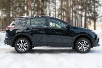 34 999 р. Широкая защита порогов с трубой диаметром 42 мм SLITKOFF v3 Toyota RAV4 XA40 5 дв. рестайлинг (2015-2019)  с доставкой в г. Кемерово. Увеличить фотографию 2