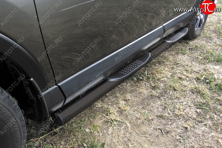 11 249 р. Защита порогов Slitkoff Toyota RAV4 XA40 5 дв. рестайлинг (2015-2019) (Цвет: серебристый)  с доставкой в г. Кемерово