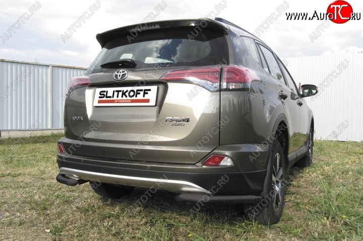6 099 р. Уголки d57  Toyota RAV4  XA40 (2015-2019) 5 дв. рестайлинг (Цвет: серебристый)  с доставкой в г. Кемерово