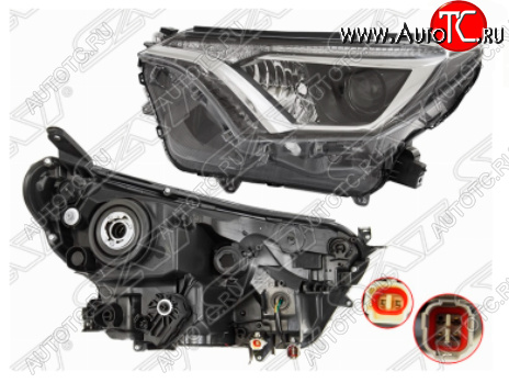 9 699 р. Левая передняя фара SAT (галоген, с электрокорректором) Toyota RAV4 XA40 5 дв. рестайлинг (2015-2019)  с доставкой в г. Кемерово
