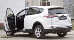 1 399 р. Накладки на порожки автомобиля RA Toyota RAV4 XA40 5 дв. рестайлинг (2015-2019) (Комплект (4 шт.))  с доставкой в г. Кемерово. Увеличить фотографию 2