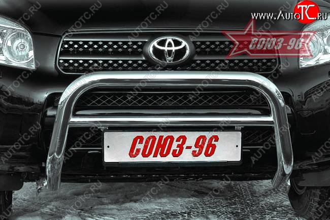1 249 р. Защита переднего бампера Souz-96 (d60) Toyota RAV4 XA305 5 дв. дорестайлинг (2005-2009)  с доставкой в г. Кемерово