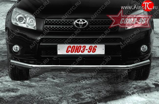 10 349 р. Защита переднего бампера одинарная Souz-96 (d60)  Toyota RAV4  XA305 (2005-2009) 5 дв. дорестайлинг  с доставкой в г. Кемерово