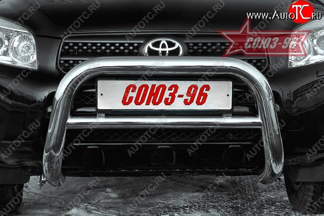17 819 р. Защита переднего бампера Souz-96 (d76) Toyota RAV4 XA305 5 дв. дорестайлинг (2005-2009)  с доставкой в г. Кемерово
