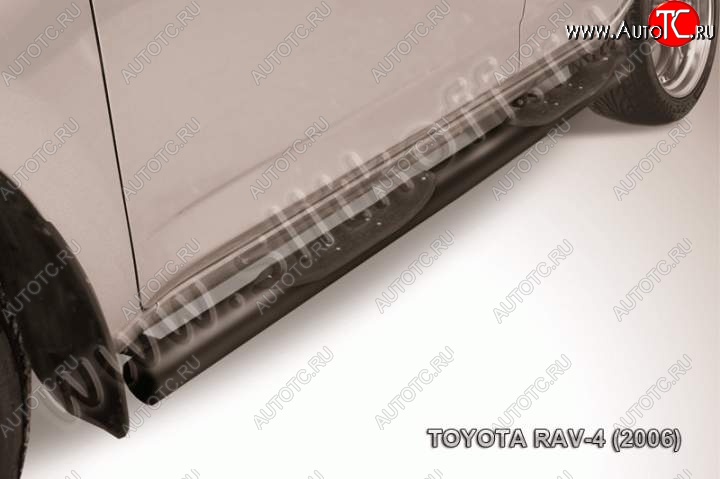 10 999 р. Защита порогов Slitkoff Toyota RAV4 XA305 5 дв. дорестайлинг (2005-2009) (Цвет: серебристый)  с доставкой в г. Кемерово