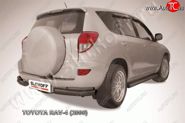 7 399 р. Уголки d76+d42 двойные  Toyota RAV4  XA305 (2005-2009) 5 дв. дорестайлинг (Цвет: серебристый)  с доставкой в г. Кемерово
