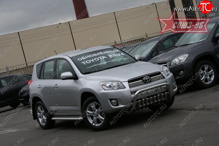 17 279 р. Защита переднего бампера Souz-96 (d60)  Toyota RAV4  XA30 (2008-2010) 5 дв. 1-ый рестайлинг  с доставкой в г. Кемерово
