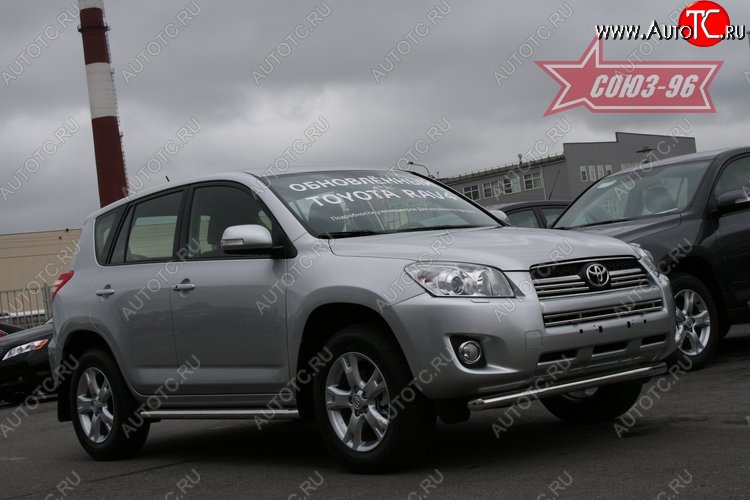 11 114 р. Защита переднего бампера одинарная Souz-96 (d60) Toyota RAV4 XA30 5 дв. 1-ый рестайлинг (2008-2010)  с доставкой в г. Кемерово