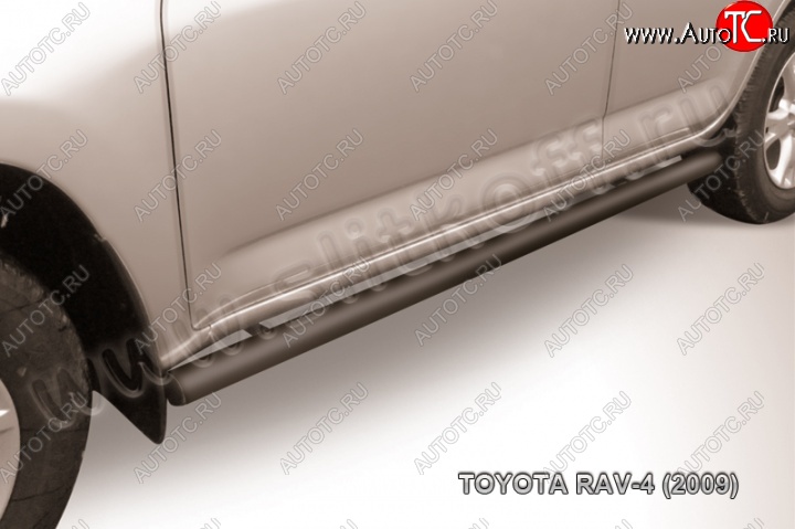 8 899 р. Защита порогов Slitkoff  Toyota RAV4  XA30 (2008-2010) 5 дв. 1-ый рестайлинг (Цвет: серебристый)  с доставкой в г. Кемерово