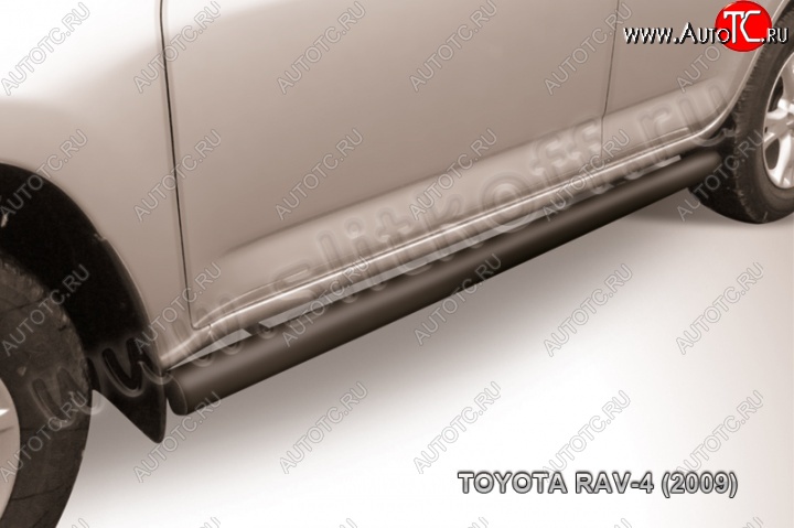 9 549 р. Защита порогов Slitkoff Toyota RAV4 XA30 5 дв. 1-ый рестайлинг (2008-2010) (Цвет: серебристый)  с доставкой в г. Кемерово