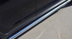 12 299 р. Защита порогов из круглой трубы диаметром 63 мм Russtal Toyota RAV4 XA30 5 дв. 1-ый рестайлинг (2008-2010) (Защита порогов с со скосами на торцах (вариант 1))  с доставкой в г. Кемерово. Увеличить фотографию 2