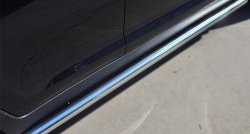 12 299 р. Защита порогов из круглой трубы диаметром 63 мм Russtal Toyota RAV4 XA30 5 дв. 1-ый рестайлинг (2008-2010) (Защита порогов с со скосами на торцах (вариант 1))  с доставкой в г. Кемерово. Увеличить фотографию 3