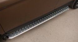 Широкая защита порогов SLITKOFF Toyota RAV4  XA30 (2008-2010) 5 дв. 1-ый рестайлинг