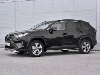 15 349 р. Защита переднего бампера (Ø42 мм, нержавейка) SLITKOFF  Toyota RAV4  XA50 (2018-2025) 5 дв. дорестайлинг  с доставкой в г. Кемерово. Увеличить фотографию 3