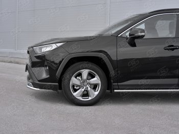 15 349 р. Защита переднего бампера (Ø42 мм, нержавейка) SLITKOFF  Toyota RAV4  XA50 (2018-2025) 5 дв. дорестайлинг  с доставкой в г. Кемерово. Увеличить фотографию 4