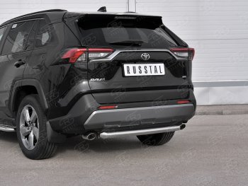 14 999 р. Защита заднего бампера (Ø63 мм, нержавейка) SLITKOFF Toyota RAV4 XA50 5 дв. дорестайлинг (2018-2025)  с доставкой в г. Кемерово. Увеличить фотографию 2