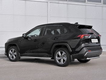 14 999 р. Защита заднего бампера (Ø63 мм, нержавейка) SLITKOFF Toyota RAV4 XA50 5 дв. дорестайлинг (2018-2025)  с доставкой в г. Кемерово. Увеличить фотографию 3