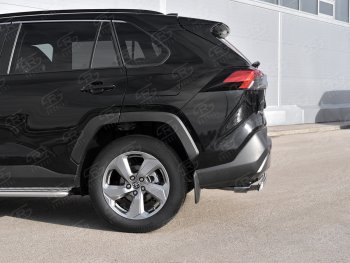 12 299 р. Защита заднего бампера (Ø75х42 мм, нержавейка) Russtal Toyota RAV4 XA50 5 дв. дорестайлинг (2018-2025)  с доставкой в г. Кемерово. Увеличить фотографию 4