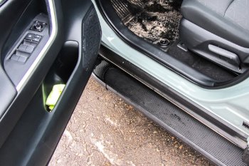 13 349 р. Пороги алюминиевые Slitkoff  Toyota RAV4  XA50 (2018-2025) 5 дв. дорестайлинг (Optima Black )  с доставкой в г. Кемерово. Увеличить фотографию 2