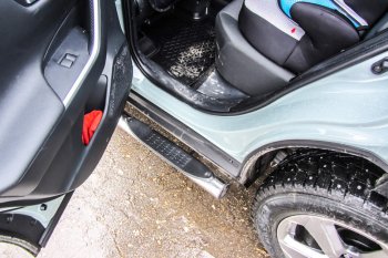 15 999 р. Защита порогов Slitkoff (Ø76 мм, с проступями)  Toyota RAV4  XA50 (2018-2025) 5 дв. дорестайлинг (Нержавейка)  с доставкой в г. Кемерово. Увеличить фотографию 2
