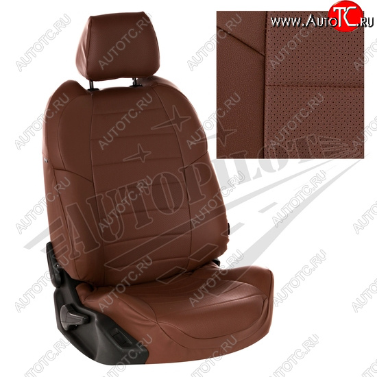 13 649 р. Чехлы сидений AUTOPILOT Экокожа (40/60 с подлокотником)  Toyota RAV4  XA50 (2018-2025) 5 дв. дорестайлинг (Темно коричневый + Темно коричневый)  с доставкой в г. Кемерово