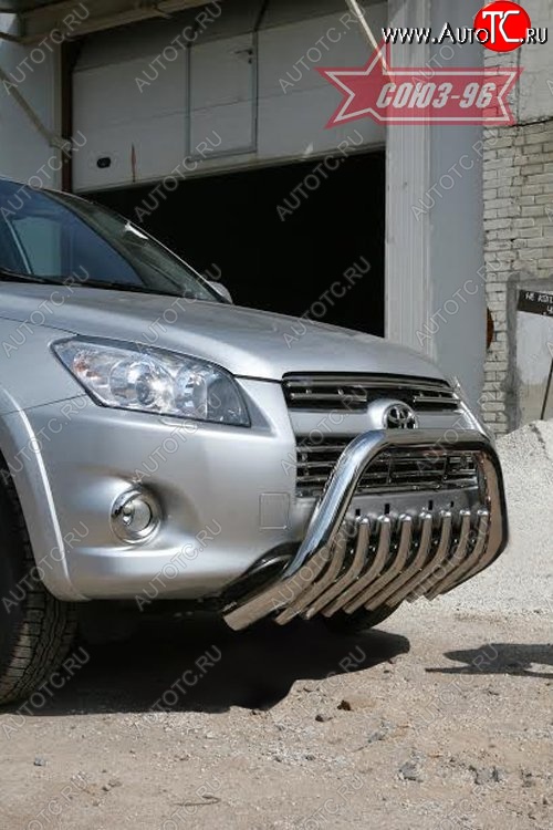 20 969 р. Защита переднего бампера Souz-96 (d76)  Toyota RAV4  XA30 (2009-2010) 5 дв. удлиненный 1-ый рестайлинг  с доставкой в г. Кемерово