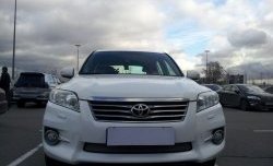 1 539 р. Сетка на бампер Russtal (хром) Toyota RAV4 XA30 5 дв. 2-ой рестайлинг (2010-2013)  с доставкой в г. Кемерово. Увеличить фотографию 3