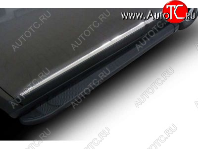 13 349 р. Пороги алюминиевые Slitkoff  Toyota RAV4  XA30 (2010-2013) 5 дв. 2-ой рестайлинг (Optima Black )  с доставкой в г. Кемерово