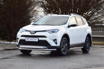 26 239 р. Защита порогов из трубы Ø63 Petroil Tuning  Toyota RAV4  XA40 (2012-2019) 5 дв. дорестайлинг, 5 дв. рестайлинг (Нержавеющая полированная сталь)  с доставкой в г. Кемерово. Увеличить фотографию 4