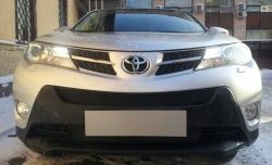 1 469 р. Сетка верхнего воздухозаборника переднего бампера Russtal  Toyota RAV4  XA40 (2012-2015) 5 дв. дорестайлинг (черная)  с доставкой в г. Кемерово. Увеличить фотографию 1