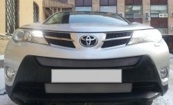 1 539 р. Сетка верхнего воздухозаборника переднего бампера Russtal  Toyota RAV4  XA40 (2012-2015) 5 дв. дорестайлинг (хром)  с доставкой в г. Кемерово. Увеличить фотографию 2