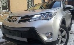 1 539 р. Сетка верхнего воздухозаборника переднего бампера Russtal  Toyota RAV4  XA40 (2012-2015) 5 дв. дорестайлинг (хром)  с доставкой в г. Кемерово. Увеличить фотографию 3